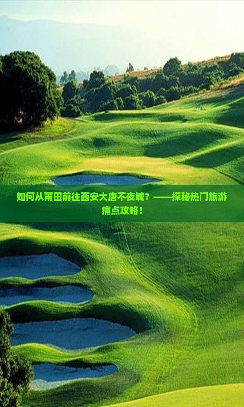 如何从莆田前往西安大唐不夜城？——探秘热门旅游痛点攻略！