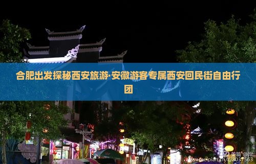 合肥出发探秘西安旅游·安徽游客专属西安回民街自由行团