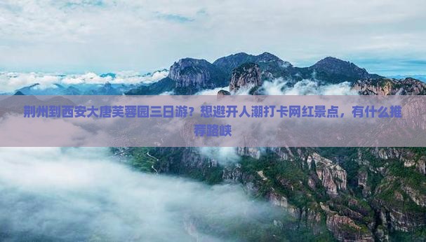 荆州到西安大唐芙蓉园三日游？想避开人潮打卡网红景点，有什么推荐路峡