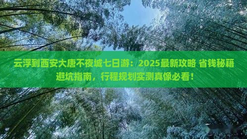 云浮到西安大唐不夜城七日游