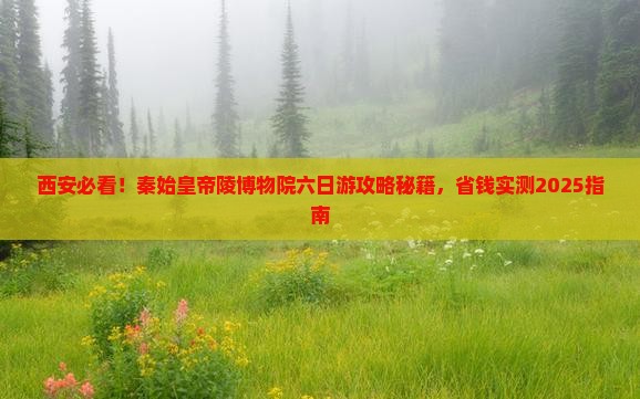 博尔塔拉到西安秦始皇帝陵博物院六日游