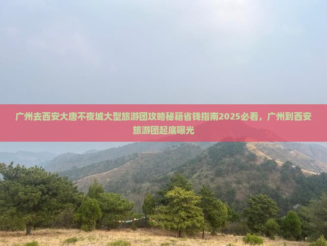 广州去西安大唐不夜城大型旅游团