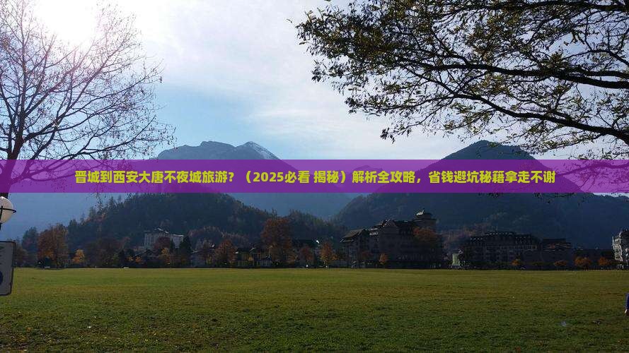 晋城到西安大唐不夜城旅游