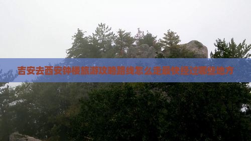 吉安去西安钟楼旅游