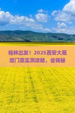 桂林去西安大雁塔门票
