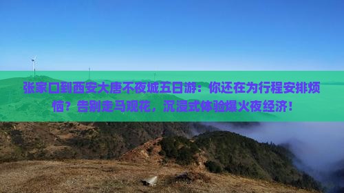 张家口到西安大唐不夜城五日游