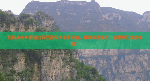 如何从郴州便捷出行至西安大唐不夜城，解决交通痛点，享受热门文旅体验？