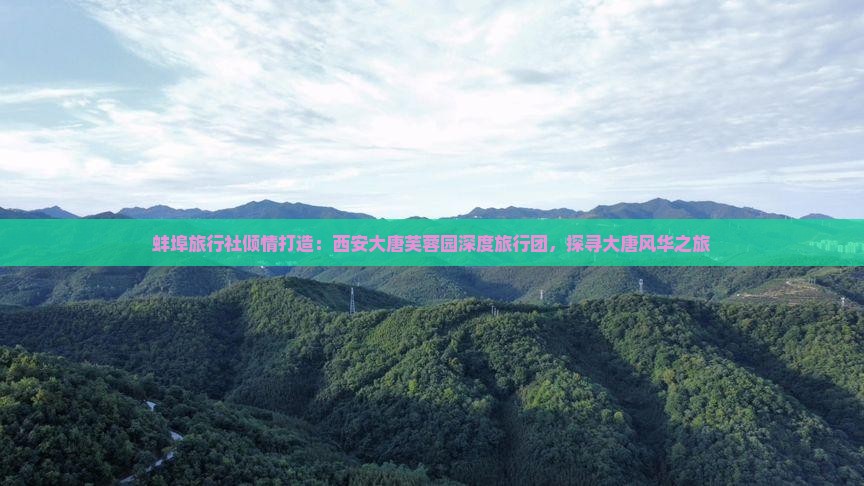 蚌埠旅行社倾情打造：西安大唐芙蓉园深度旅行团，探寻大唐风华之旅