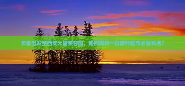 长春出发至西安大唐芙蓉园，如何规划一日游行程与必看亮点？