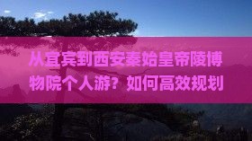 从宜宾到西安秦始皇帝陵博物院个人游？如何高效规划？关注文旅新趋势