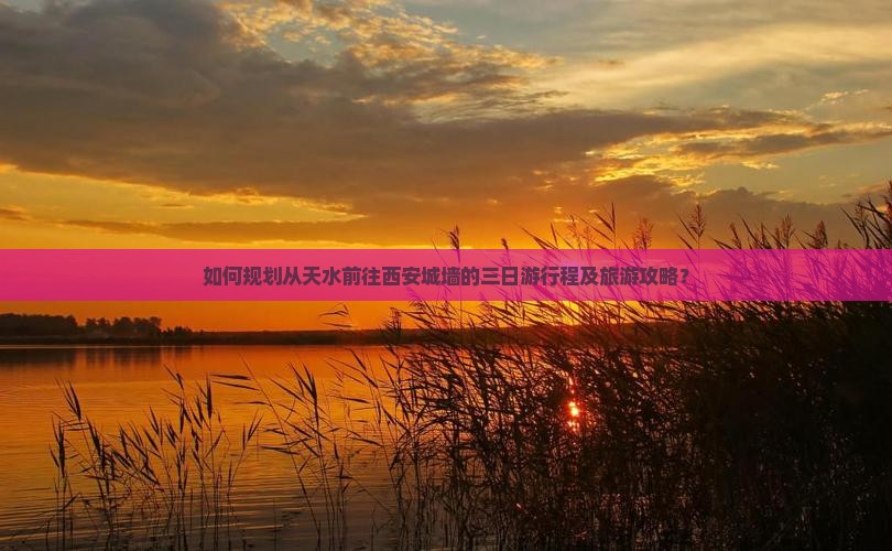如何规划从天水前往西安城墙的三日游行程及旅游攻略？