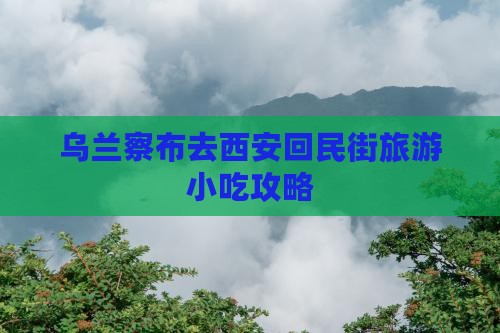 乌兰察布去西安回民街旅游小吃攻略