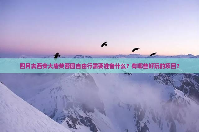 四月去西安大唐芙蓉园自由行需要准备什么？有哪些好玩的项目？