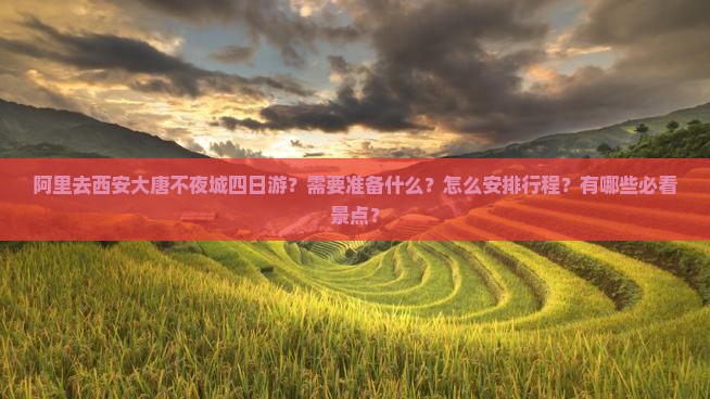 阿里去西安大唐不夜城四日游？需要准备什么？怎么安排行程？有哪些必看景点？