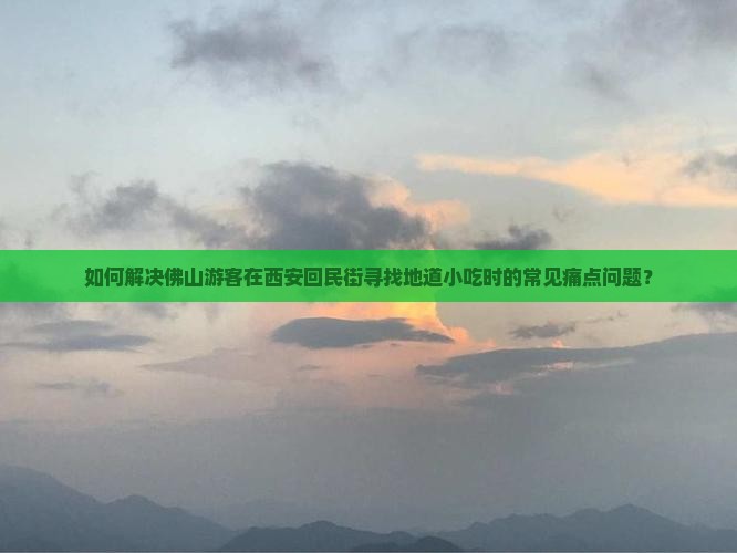 如何解决佛山游客在西安回民街寻找地道小吃时的常见痛点问题？