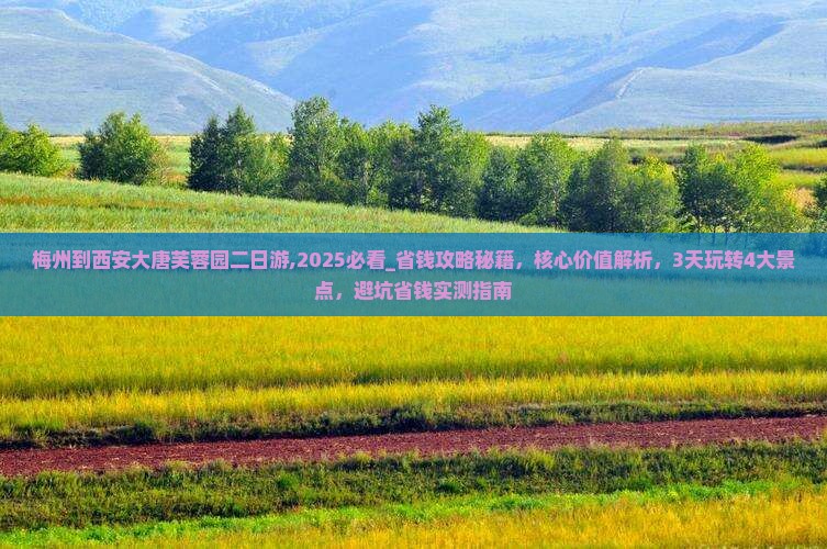 梅州到西安大唐芙蓉园二日游