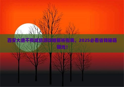 阿拉尔去西安大唐不夜城攻略