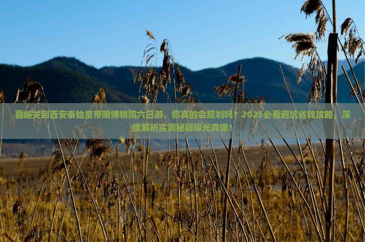 嘉峪关到西安秦始皇帝陵博物院六日游