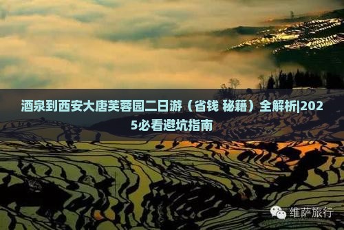 酒泉到西安大唐芙蓉园二日游