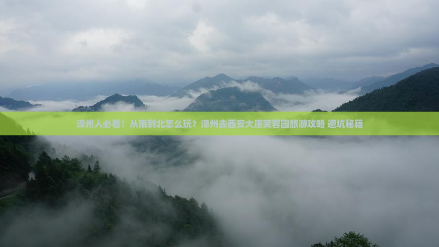 漳州去西安大唐芙蓉园旅游