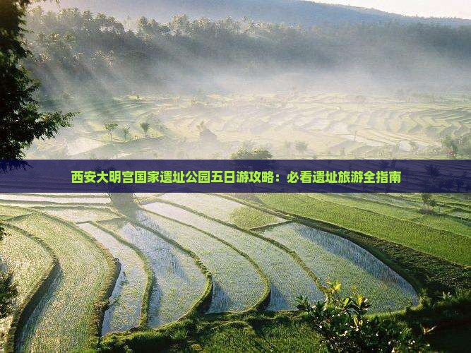 沧州到西安大明宫国家遗址公园五日游