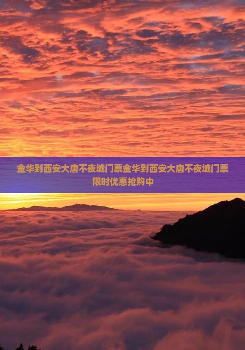 金华到西安大唐不夜城门票