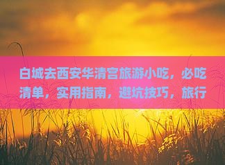 白城去西安华清宫旅游小吃