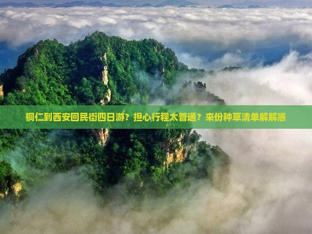 铜仁到西安回民街四日游？担心行程太普通？来份种草清单解解惑