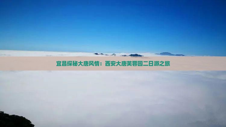 宜昌探秘大唐风情：西安大唐芙蓉园二日游之旅