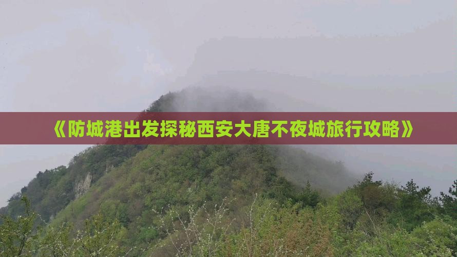 《防城港出发探秘西安大唐不夜城旅行攻略》