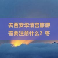 去西安华清宫旅游需要注意什么？枣庄到西安的旅行社哪家好？