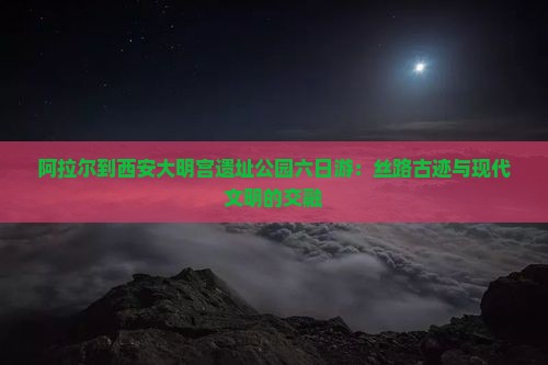 阿拉尔到西安大明宫遗址公园六日游：丝路古迹与现代文明的交融