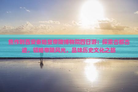 焦作到西安秦始皇帝陵博物院四日游：探索古都古迹，领略帝陵风光，品味历史文化之旅