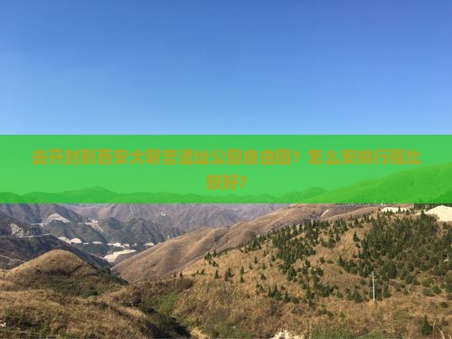 去开封到西安大明宫遗址公园自由团？怎么安排行程比较好？