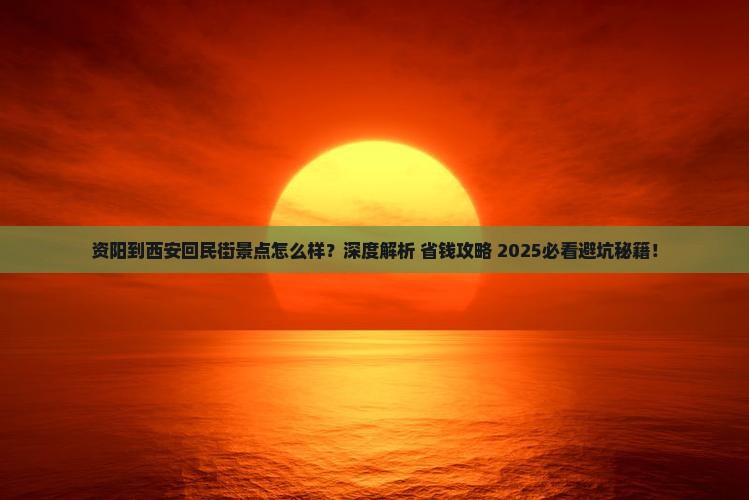 资阳到西安回民街景点