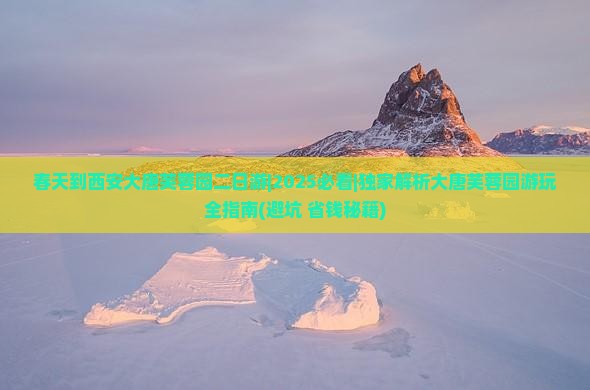 春天到西安大唐芙蓉园二日游