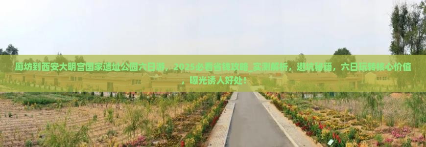 廊坊到西安大明宫国家遗址公园六日游