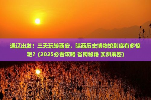 通辽到西安陕西历史博物馆三日游