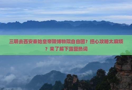 三明去西安秦始皇帝陵博物院自由团？担心攻略太麻烦？来了解下露营热词