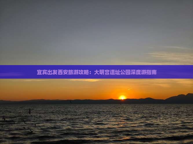 宜宾出发西安旅游攻略：大明宫遗址公园深度游指南