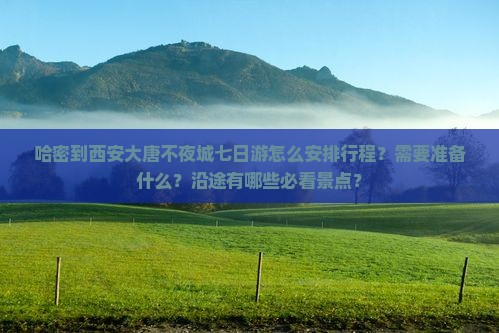哈密到西安大唐不夜城七日游怎么安排行程？需要准备什么？沿途有哪些必看景点？