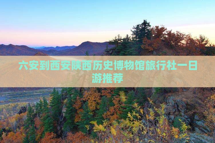 六安到西安陕西历史博物馆旅行社一日游推荐