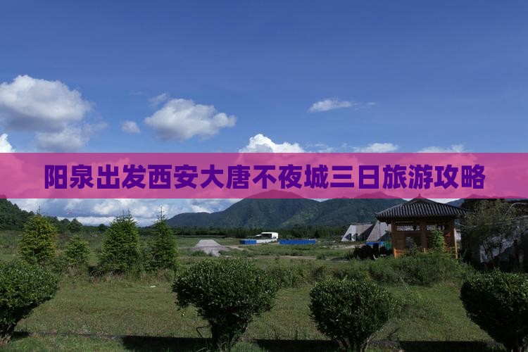 阳泉出发西安大唐不夜城三日旅游攻略