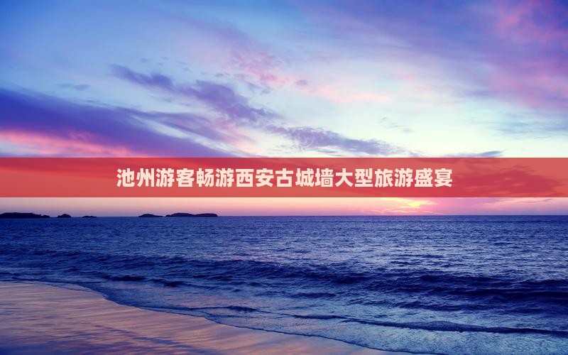 池州游客畅游西安古城墙大型旅游盛宴
