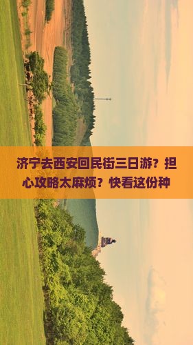 济宁去西安回民街三日游？担心攻略太麻烦？快看这份种草清单