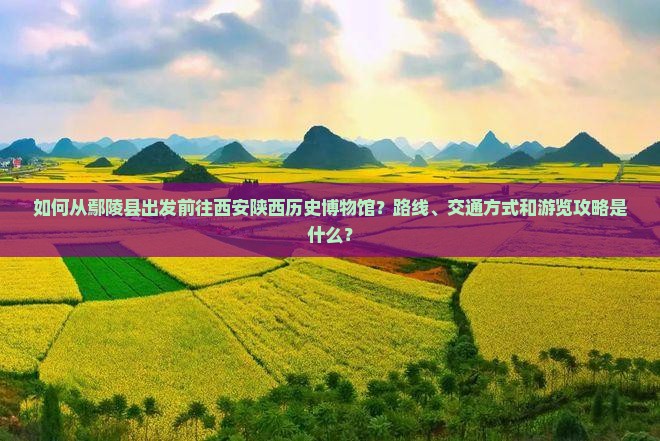 如何从鄢陵县出发前往西安陕西历史博物馆？路线、交通方式和游览攻略是什么？