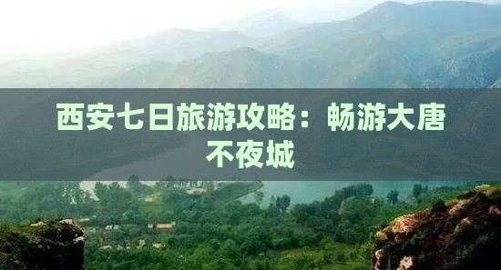西安七日旅游攻略：畅游大唐不夜城