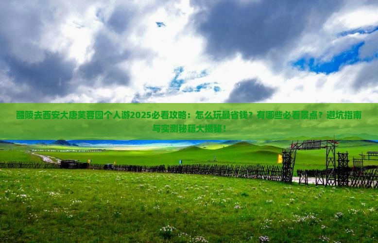 醴陵去西安大唐芙蓉园个人游