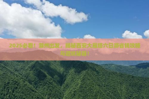 滁州去西安大雁塔六日游