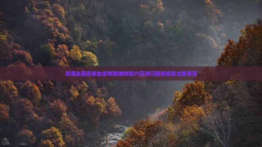 济源去西安秦始皇帝陵博物院六日游